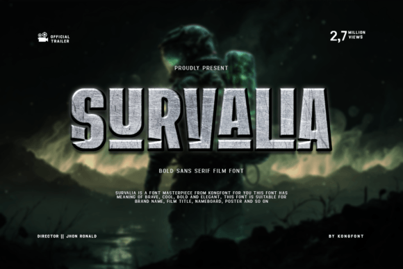 Survalia Display Font: A Bold Typeface for Brand Identity Work