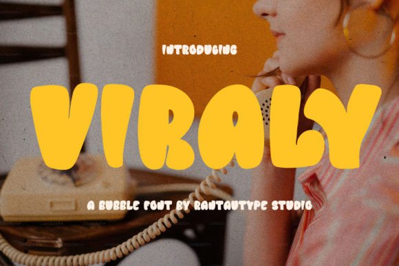 Viraly Font: A Playful Display Typeface for Handmade Makers