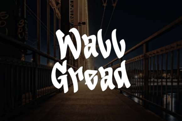 Wall Gread Font: A Display Typeface for Handmade Products and Creative Business